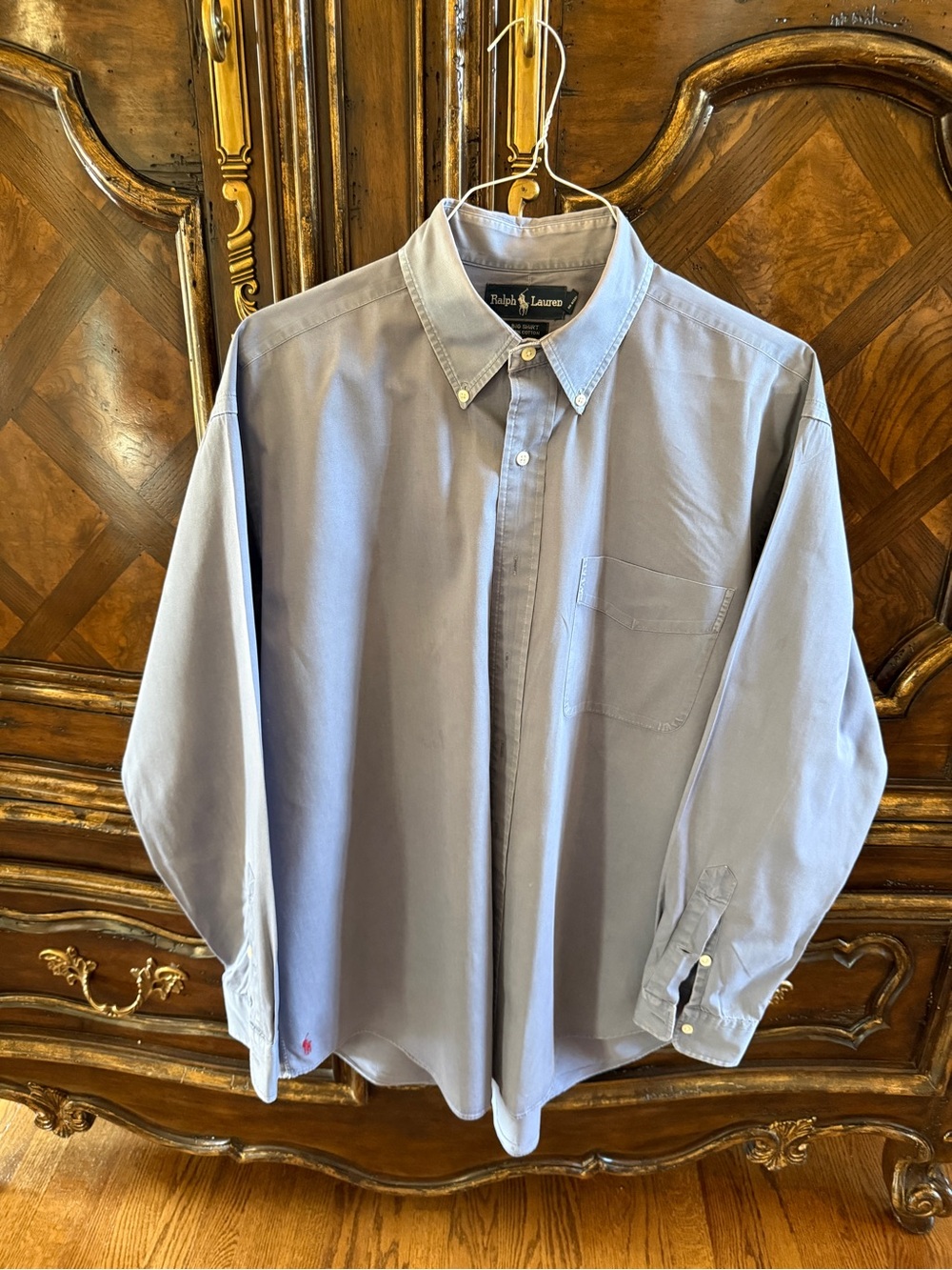 Ralph Lauren Men's Pale Blue Button-Down Oxford Shirt